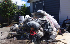 The pile of rubbish is only a third of what it was after a cleanup.