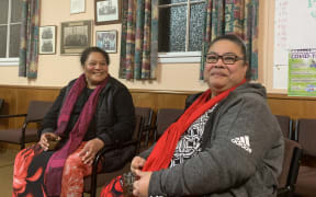 Oamaru Tongan community members Tuavale Misiloi and Atela Asi (L-R).