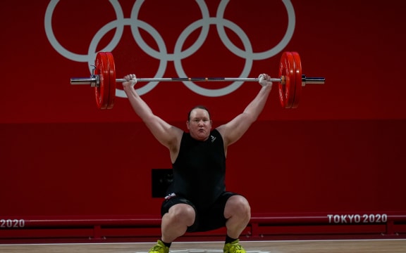 Laurel Hubbard, womanâs weight lifting, Tokyo 2020 Olympic Games. Monday 02 August 2021. Mandatory credit: Â© John Cowpland / www.photosport.nz