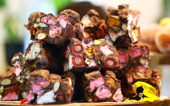 Fran Mazza's dark chocolate rocky road