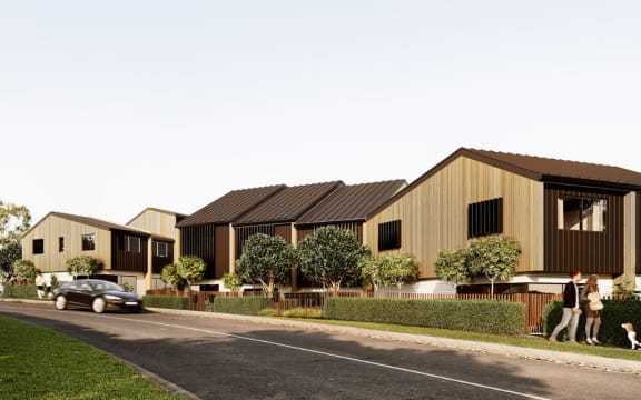An artist's impression of the planned terraced housing on Roberta Ave in Glendowie.