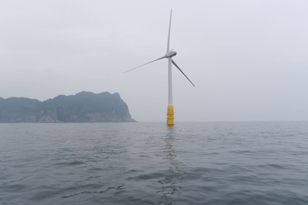 A floating wind turbine