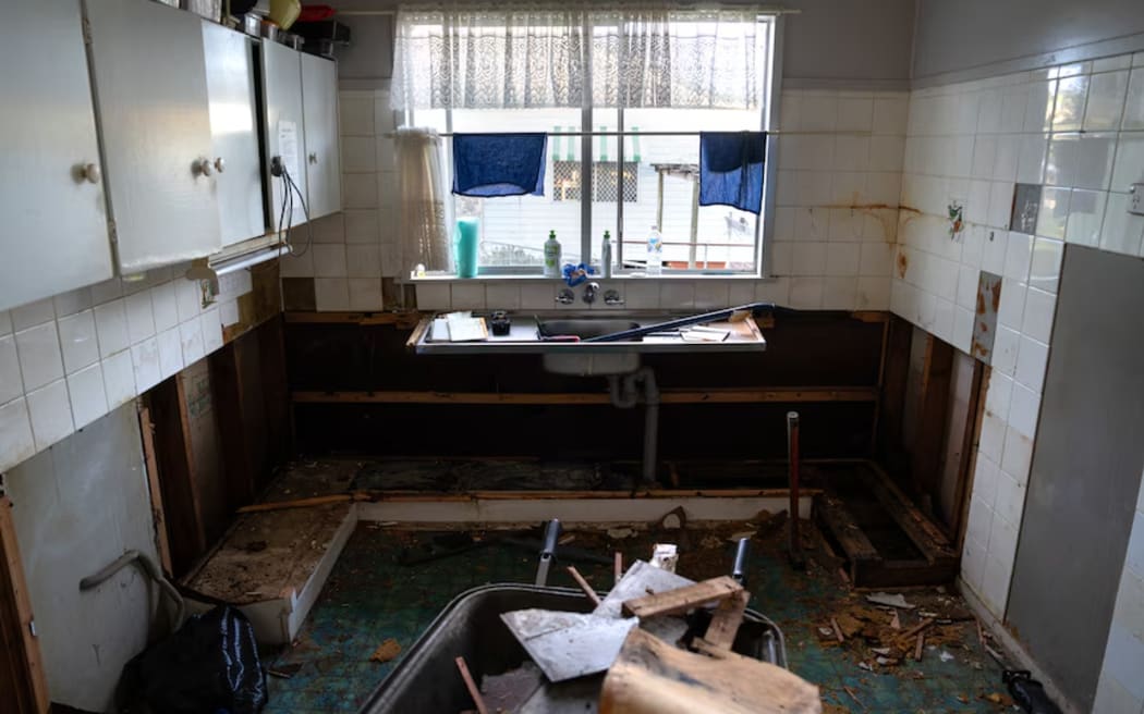 Mr Wicks' kitchen was completely destroyed.