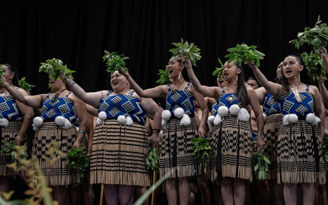 Kapa haka at the Taranaki Tū Mai festival.