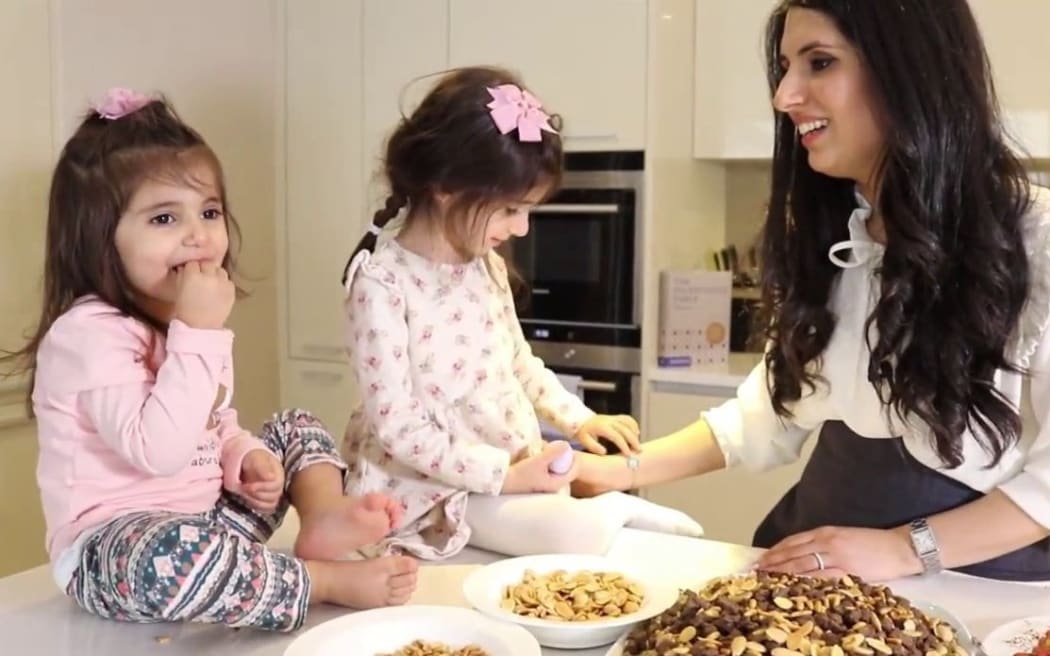 Reem Kassis with her daughters
