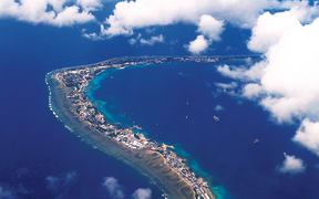 Majuro Atoll which houses more than half of the Marshall Islands population