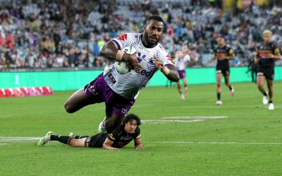 Suliasi Vunivalu.
2020 NRL Round GF - Penrith Panthers v Melbourne Storm, ANZ Stadium, 2020-10-25. Digital image by Shane Myers / NRL Photos