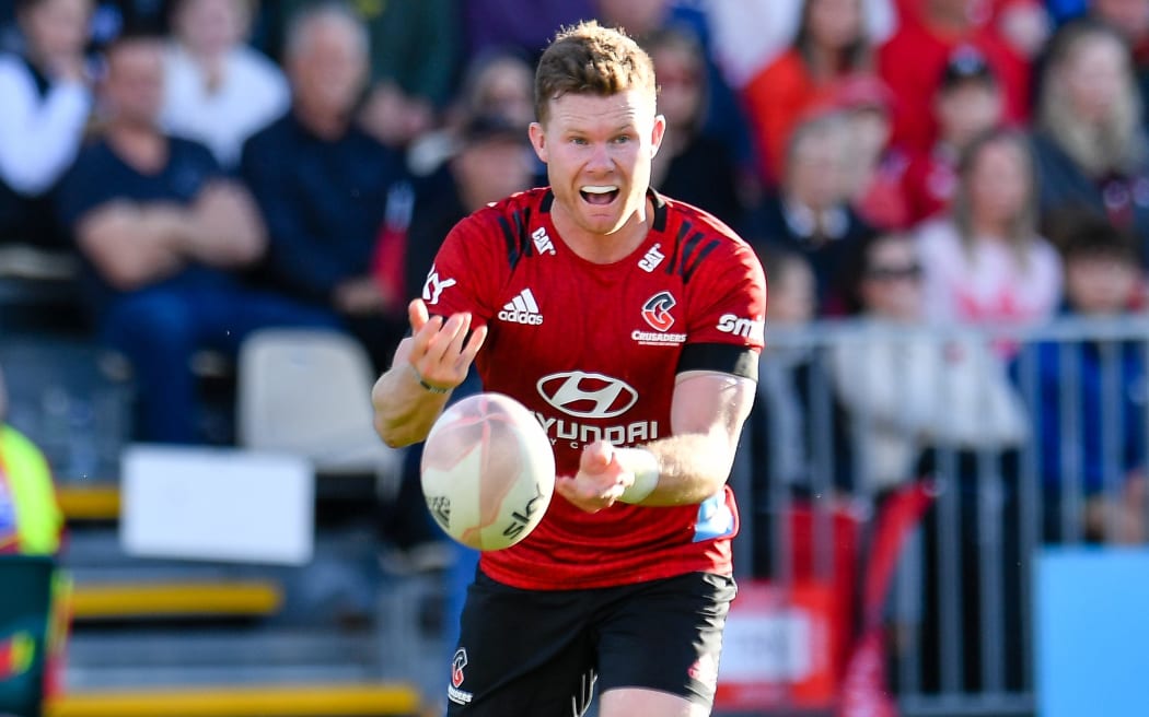 Mitchell Drummond of the Crusaders during the Super Rugby Aotearoa rugby match, Crusaders V Blues, at Orangetheory Stadium, Christchurch, New Zealand, 25th April 2021.