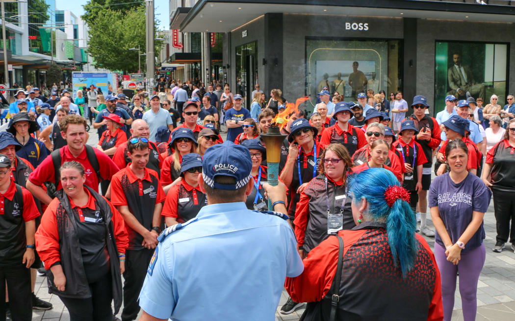 The torch run ended at the Bridge of Remembrance in central Christchurch on Tuesday.