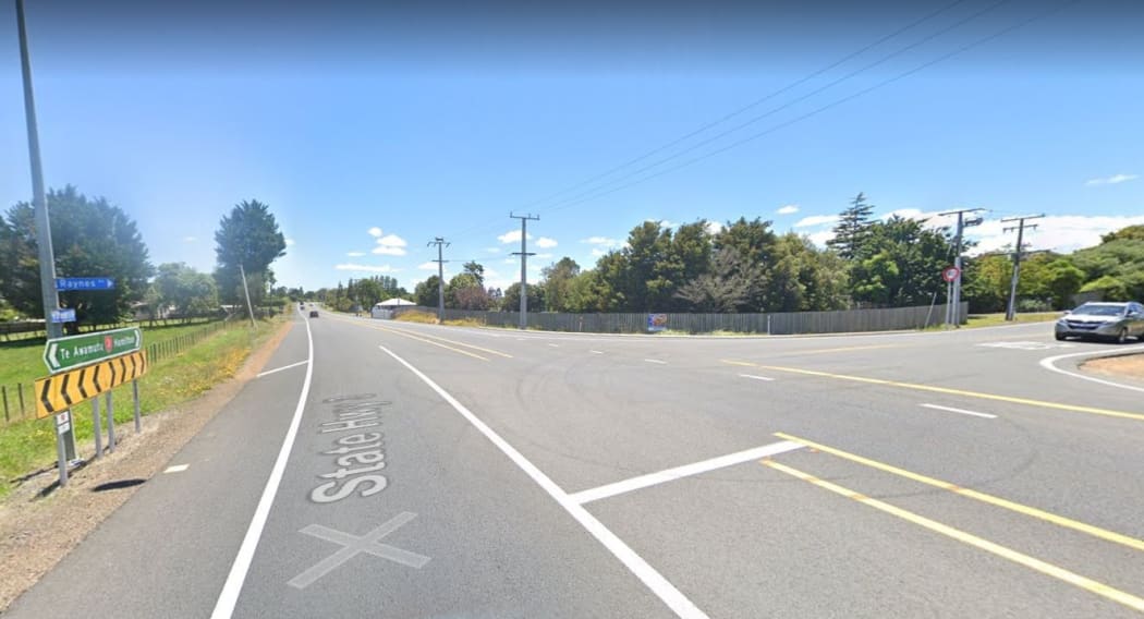 The SH3 - Raynes Road junction just south of Hamilton.