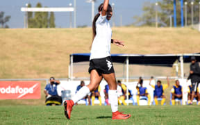Trina Davis bagged a hat-trick on her senior debut.