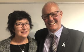 Christine and Graeme Neylon pictured in 2019, when Neylon first retired from the Buller District Council.