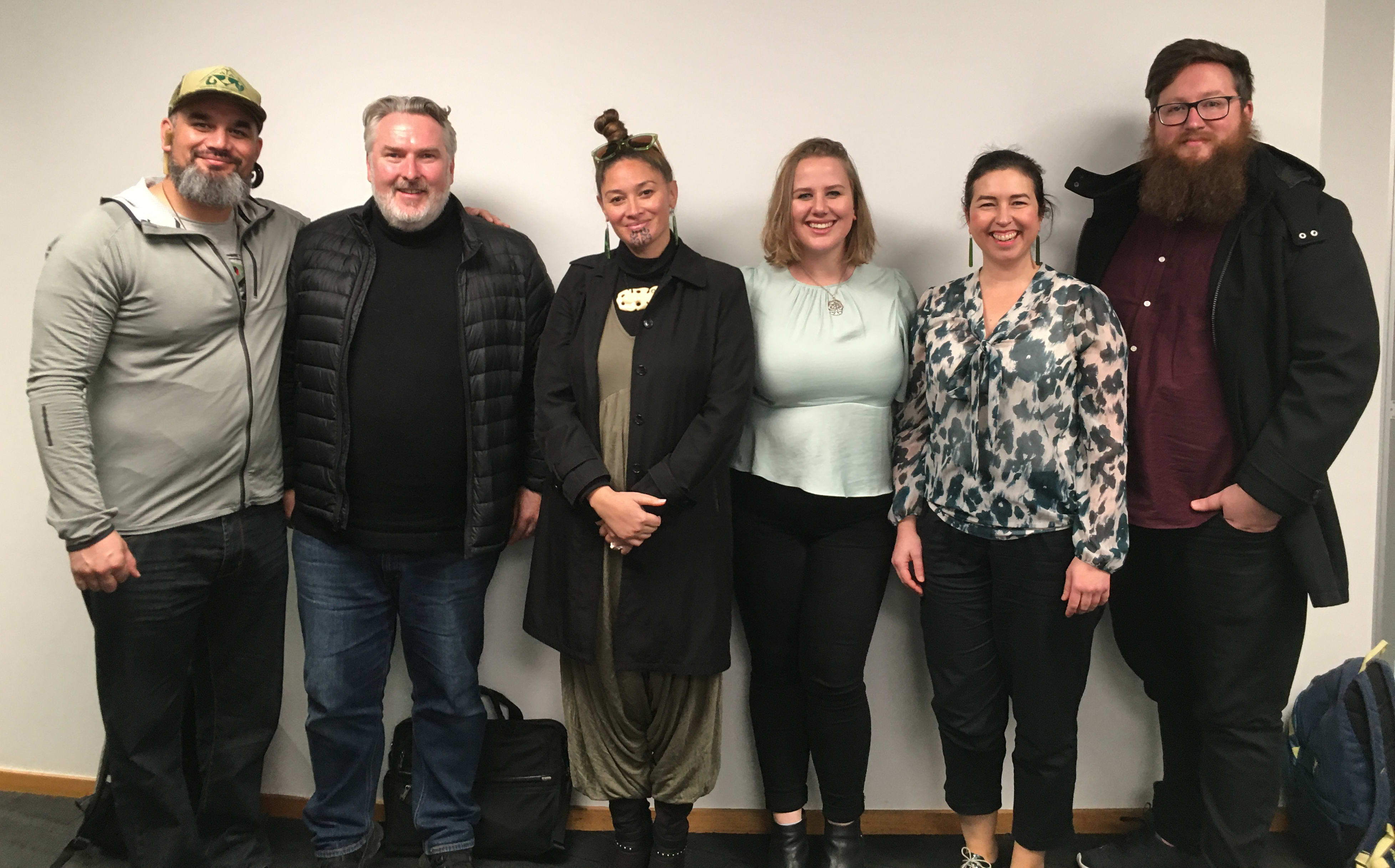 Horomoa Horo, Simon O'Neill, Maisey Rika, Eliza Boom, Clarissa Dunn (RNZ) Jeremy Mayall