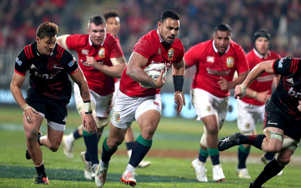 Lions centre Ben Te'o in action against the Crusaders.