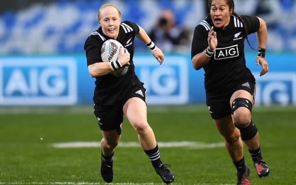 Black Ferns Kendra Cocksedge and Fiao'o Fa'amausili