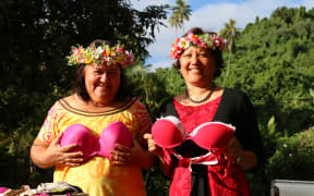 Cook Islands National Council of Women Coordinator, Taputukura Mariri and Vice President of the Cook Islands Breast Cancer Foundation – Patricia Tuara-Demmke.