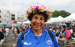 Kalala Carmine travelled from Christchurch to support Manu Samoa.