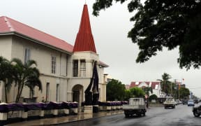 Vehicles ply the streets of the capital Nuku'alofa on March 28, 2012.