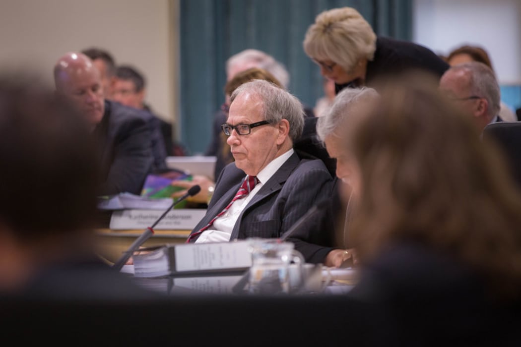 Len Brown at a Council meeting about the Unitary Plan. 10 August 2016.