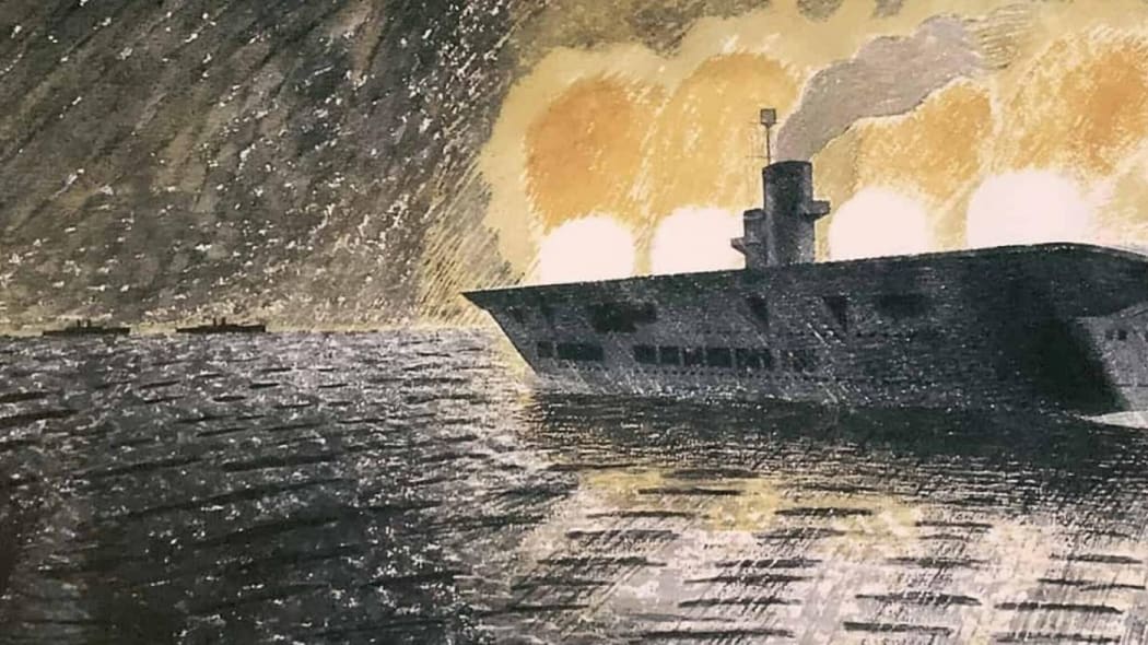 One of Eric Ravilious's WWII paintings featured in the documentary Eric Ravilious: Drawn to War