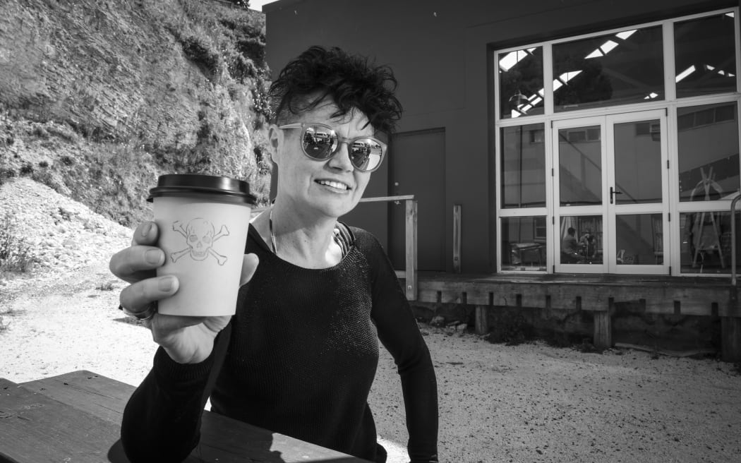 Sharon Rayner, owner/operator of The Cafe Cart in Kaikoura. Sharon and her team were a hub for residents, tourists and recovery crew during the aftermath of the quake.