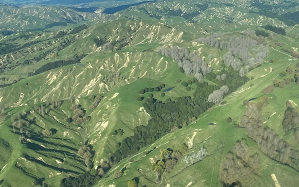 Flood damaged land in Wairoa