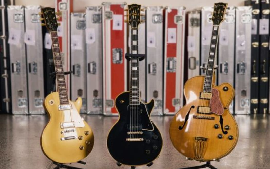 Three rare guitars on sale at Webbs Auction House.