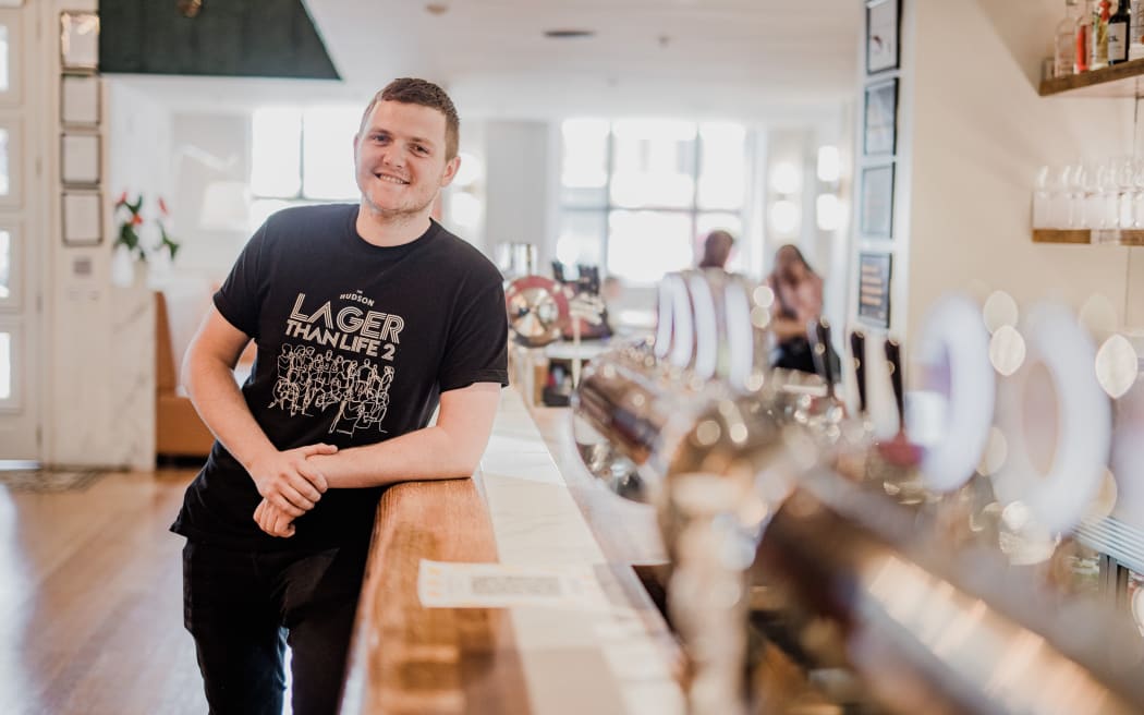Dan Booth, bar manager at The Hudson in Chews Lane in Wellington