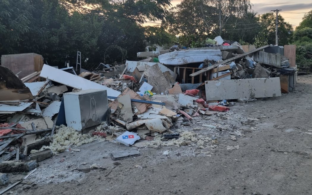 Pictures of Joll Road, Havelock North. The town was largely spared from the cyclone but a small pocket wasn't so lucky. This street backs on to the Mangarau Stream, and was ravaged. A stark contrast to the manicured lawns and neatly trimmed hedges on neighbouring streets.