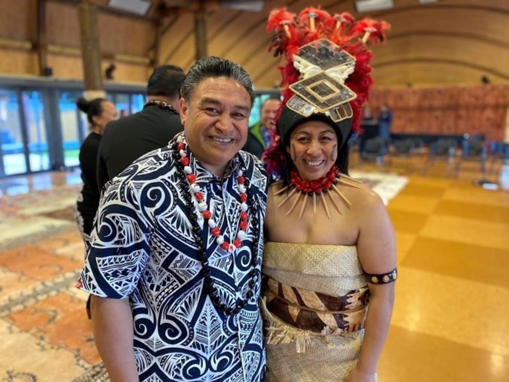 Saveatama Eroni Clarke with Vania Wolfgramm who was part of the Ava Usu ceremony celebrating the new role.