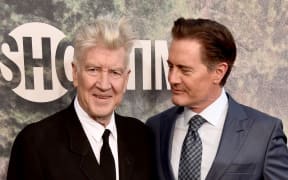 David Lynch (L) and Kyle MacLachlan attend the premiere of Showtime's "Twin Peaks" at The Theatre at Ace Hotel on May 19, 2017 in Los Angeles,