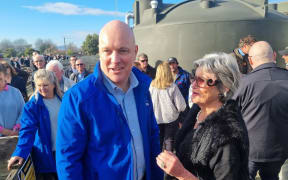 Christopher Luxon on the campaign trail in Hastings on 4 September, 2023.