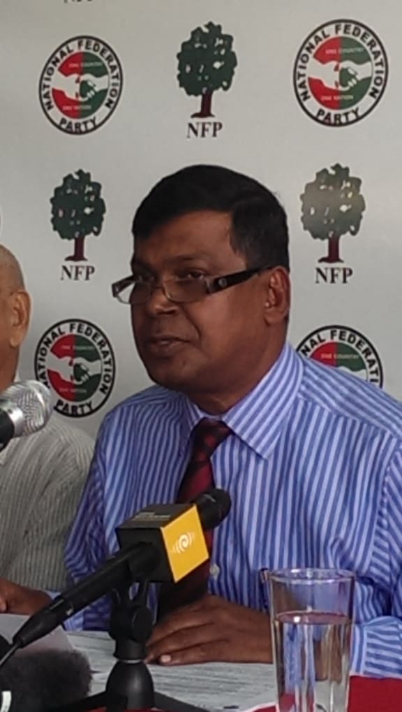 The leader of Fiji's National Federation Party, Biman Prasad