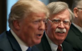 White House National Security adviser John Bolton with US President Donald Trump.