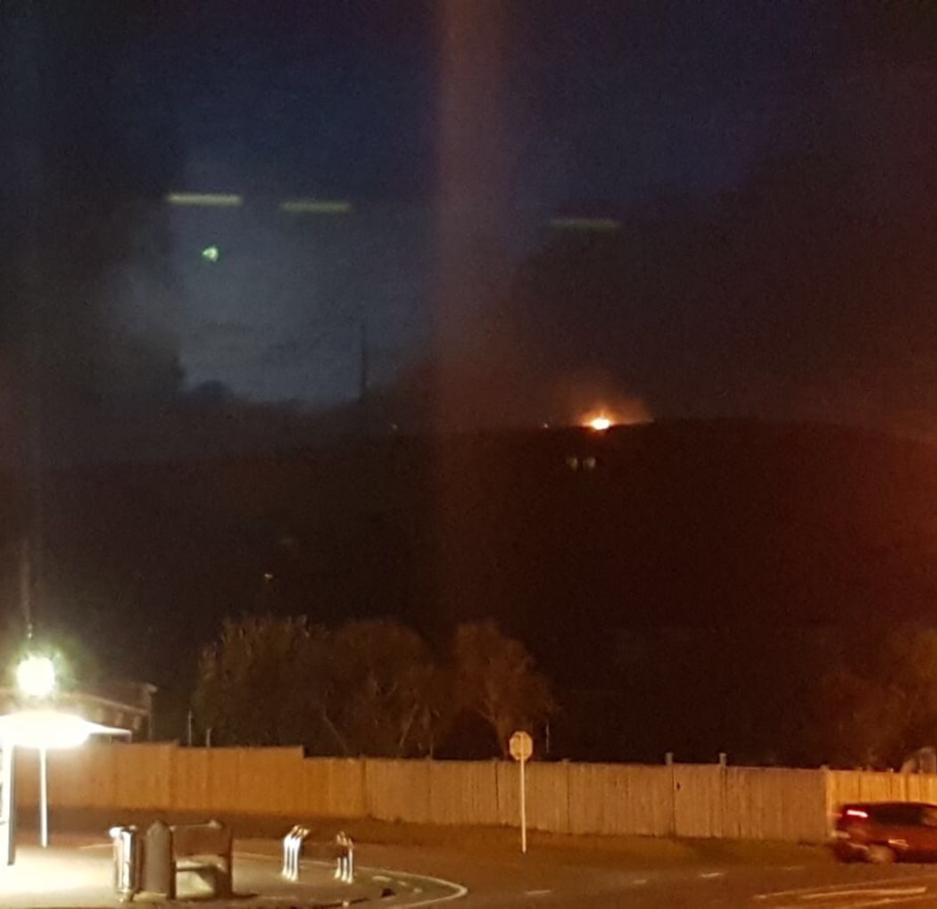 The bonfire on Moungaroa imitating the signal fires of the Taranaki wars, was visible from some distance away.