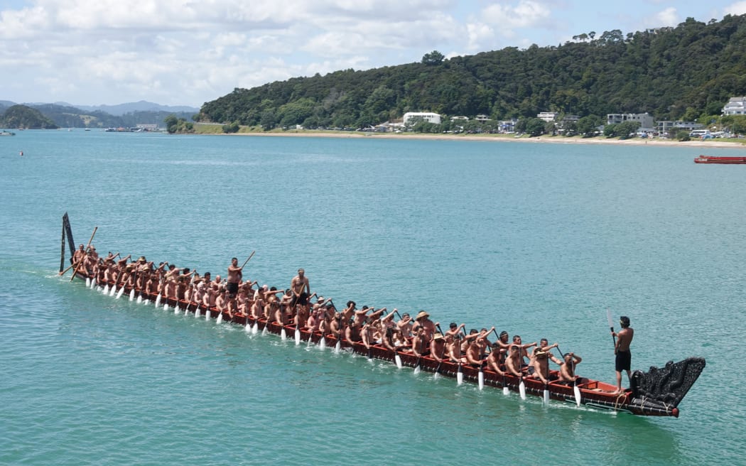 Some of the Dutch paddlers will help crew the great waka Ngātokimatawhaorua on Waitangi Day.