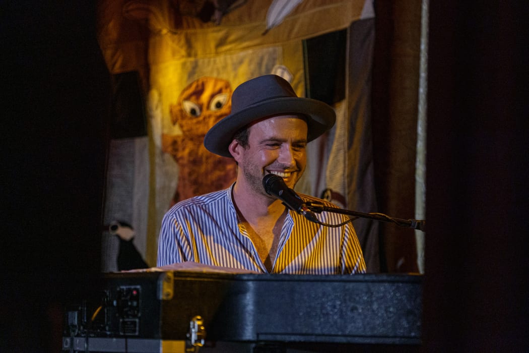 Finn Andrews on the Matapiro Hall stage
