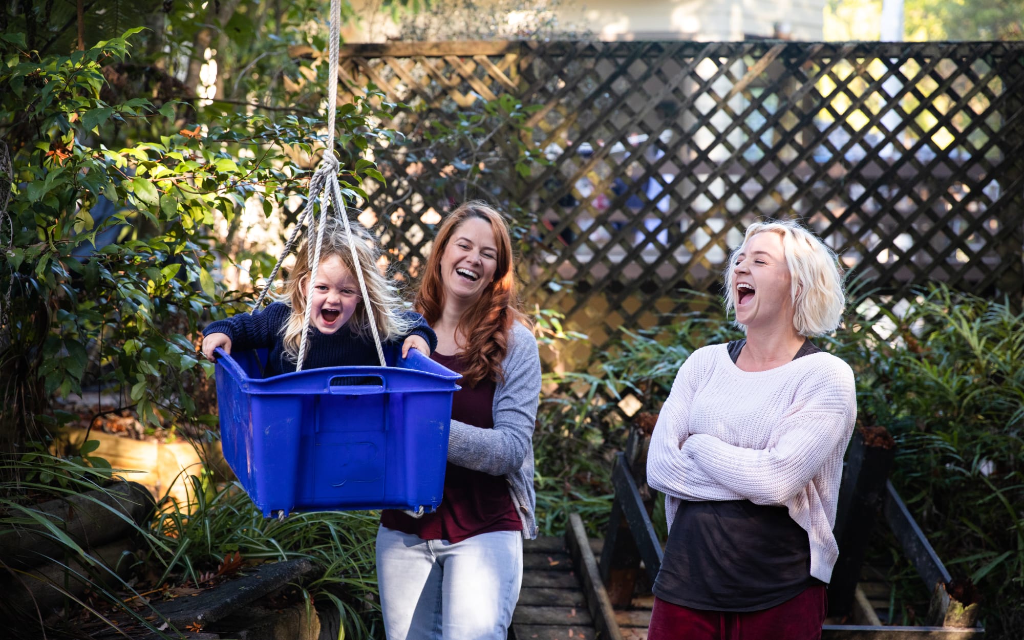 Helen Steemson (right) with her wife Keren and son Zebby  during lockdown Level 3.