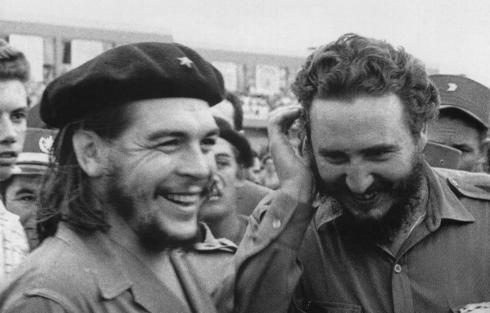 Cuban Prime Minister Fidel Castro. right, with Argentine guerrilla leader Ernesto Che Guevara in the 1960s.