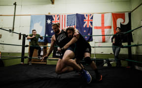 Wrestlers train at the Valley Professional Wrestling Academy in Lower Hutt.