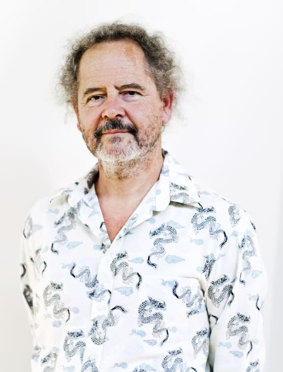 A portrait of Fergus Barrowman, editor and publisher at Victoria University Press.