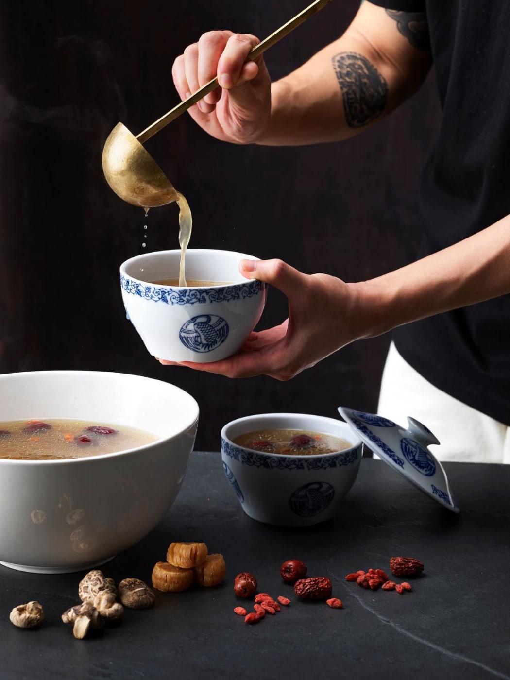 Sam Low's chicken broth from his cookbook 'Modern Chinese'.