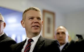 Labour leader Chris Hipkins at Ngāti Hine Health Trust in Kawakawa.
