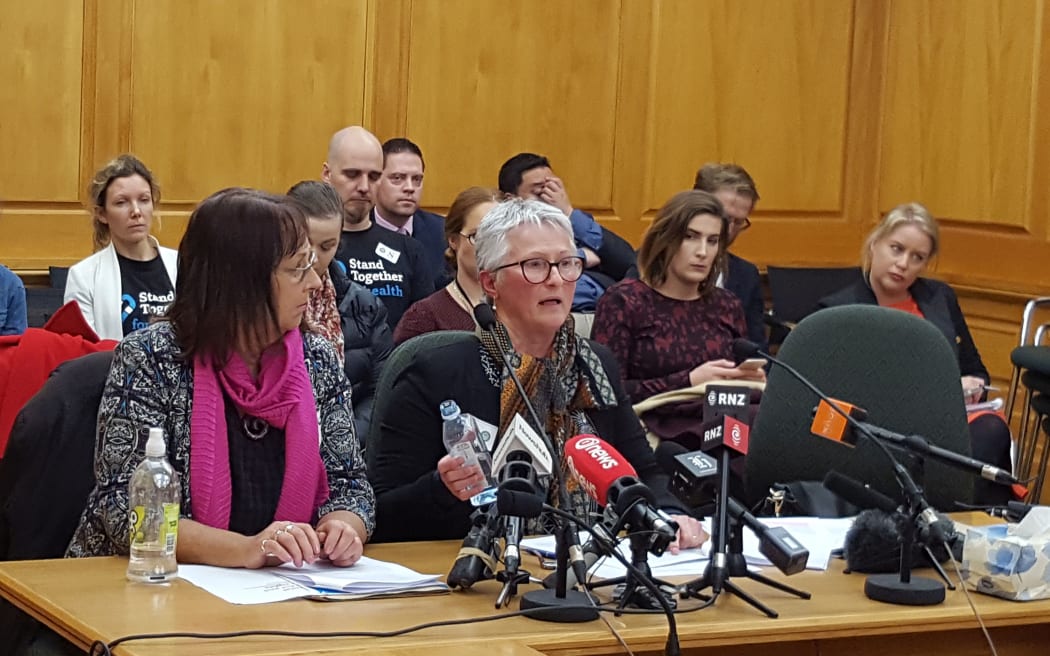 Corinda Taylor speaking at the select committee today.
