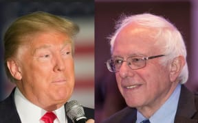 Donald Trump, left, and Bernie Sanders.
