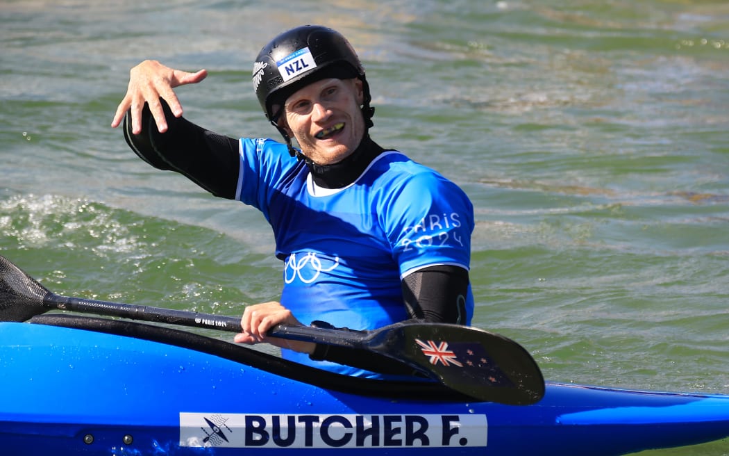Finn Butcher of New Zealand at the Paris 2024 Olympics.
