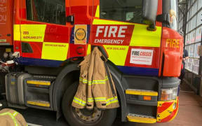 A fire engine at central Auckland fire station.