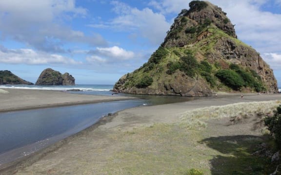 Piha beach and lagoon