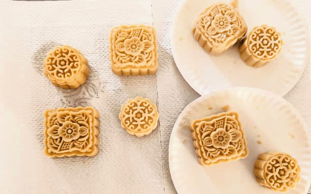 Mooncakes made by Ms. Sharon and her students from a middle school in East Auckland.