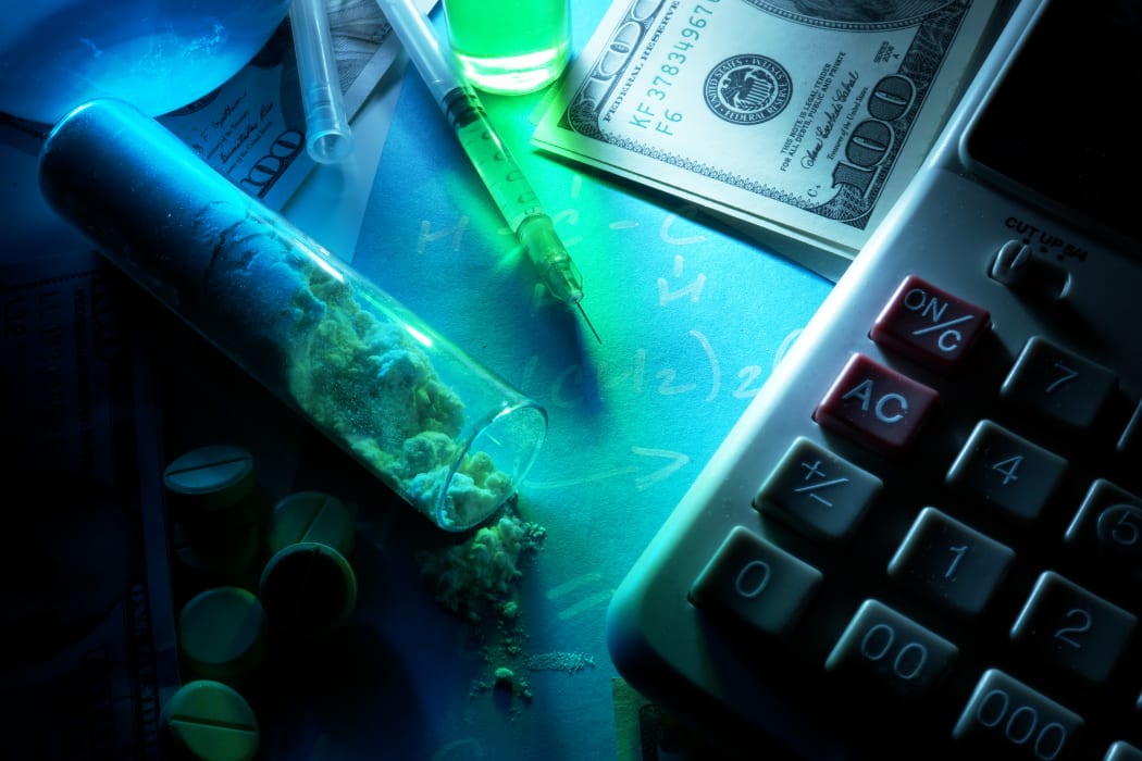 Drugs, pills, money. (File photo)